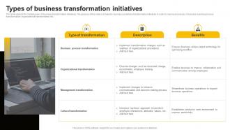 Types Of Business Transformation Initiatives