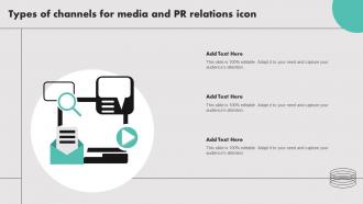 Types Of Channels For Media And PR Relations Icon