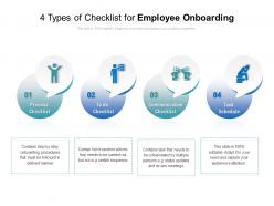 Types of checklist for employee onboarding
