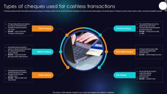 Types Of Cheques Used For Cashless Transactions Enhancing Transaction Security With E Payment