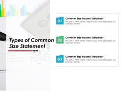 Types of common size statement income ppt powerpoint presentation ideas icons