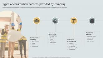 Types Of Construction Services Provided By Company