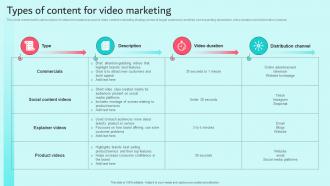 Types Of Content For Video Marketing Brand Content Strategy Guide MKT SS V