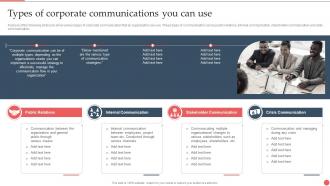 Types Of Corporate Communications You Can Use Best Practices And Guide