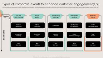 Types Of Corporate Events To Enhance Customer Business Event Planning And Management