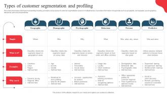 Types Of Customer Segmentation And Profiling Developing Marketing And Promotional MKT SS V