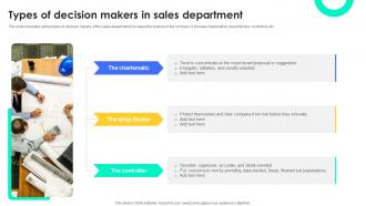 Types Of Decision Makers In Sales Department