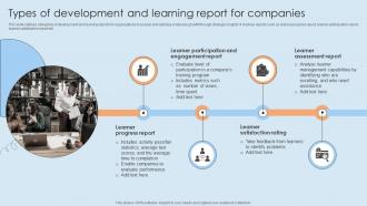 Types Of Development And Learning Report For Companies