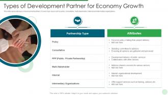 Types of development partner for economy growth
