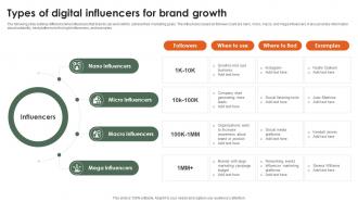 Types Of Digital Influencers For Brand Growth Startup Growth Strategy For Rapid Strategy SS V