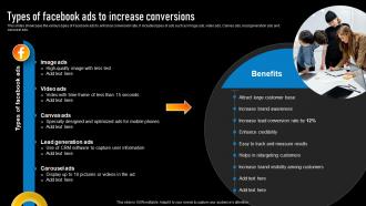 Types Of Facebook Ads To Increase Conversions Implementing Various Types Of Marketing Strategy SS