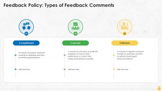 Types Of Feedback Comments Shared With Employees Training Ppt