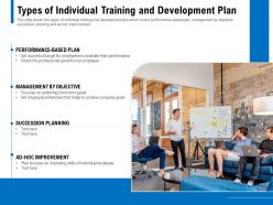 Types of individual training and development plan