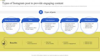 Types Of Instagram Post To Provide Engaging Brand Enhancement Marketing Strategy SS V