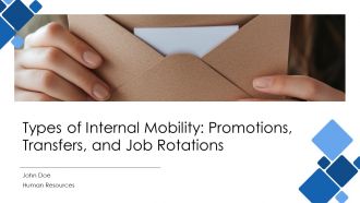 Types Of Internal Mobility Promotions Transfers And Job Rotations PPT Structure AT