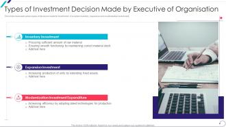 Types Of Investment Decision Made By Executive Of Organisation