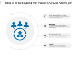 Types of it outsourcing with people in circular arrows icon