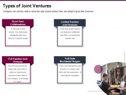 Types Of Joint Ventures Economic Entity Ppt Powerpoint Presentation Guidelines