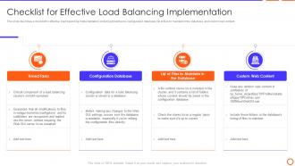 Types Of Load Balancer Checklist For Effective Load Balancing Implementation