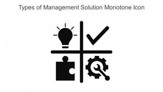 Types Of Management Solution Monotone Icon In Powerpoint Pptx Png And Editable Eps Format