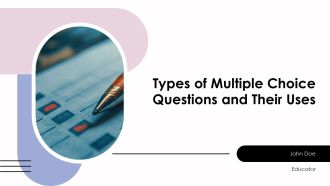 Types Of Multiple Choice Questions And Their Uses PPT Guidelines AT