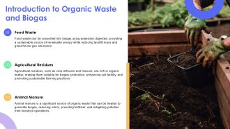 Types Of Organic Waste Used For Biogas Generation PPT Presentation AT Multipurpose Pre-designed