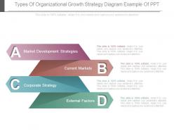Types of organizational growth strategy diagram example of ppt