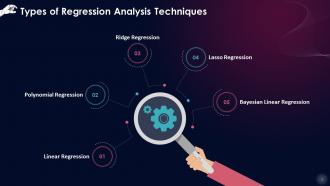 Types Of Regression Analysis Techniques Training Ppt