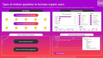 Types Of Reviews Questions To Increase Organic Users Optimizing App For Performance