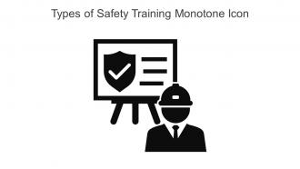 Types Of Safety Training Monotone Icon In Powerpoint Pptx Png And Editable Eps Format
