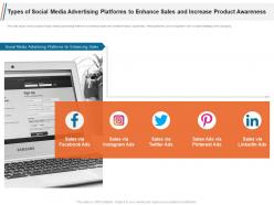 Types Of Social Media Advertising Platforms To Enhance Sales And Increase Product Awareness Ppt Ideas