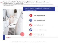 Types of social media advertising platforms to enhance sales strategy effectiveness ppt infographics