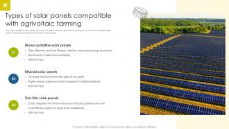 Types Of Solar Panels Compatible With Agrivoltaic Farming Understanding Agrivoltaics Farming Ppt Sample Types Of Solar Panels Compatible With Agrivoltaic Farming Understanding Agrivoltaics Farming Ppt Sample
