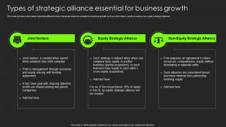 Types Of Strategic Alliance Essential For Business Growth Building Substantial Business Strategy