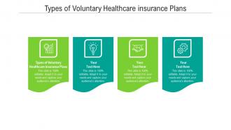 Types of voluntary healthcare insurance plans ppt powerpoint presentation model graphics cpb