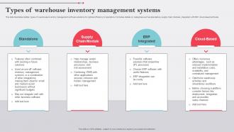 Types Of Warehouse Inventory Management Systems