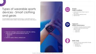 Types Of Wearable Sports Devices Smart Clothing And Gears Innovations In Wearable Sports Ppt Sample