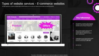Types Of Website Services E Commerce Websites Web Designing And Development