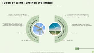 Types Of Wind Turbines We Install Green Energy Resources Ppt Styles Designs Download