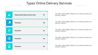 Types online delivery services ppt powerpoint presentation show tips cpb