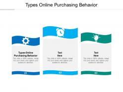 Types online purchasing behavior ppt powerpoint presentation outline display cpb