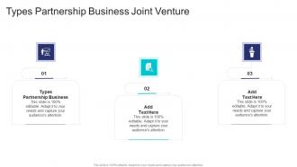 Types Partnership Business Joint Venture In Powerpoint And Google Slides Cpb