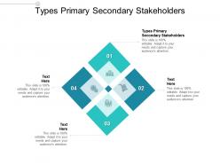 Types primary secondary stakeholders ppt powerpoint presentation icon clipart cpb