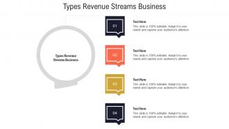 Types revenue streams business ppt powerpoint presentation infographics influencers cpb