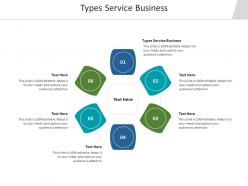 Types service business ppt powerpoint presentation ideas smartart cpb