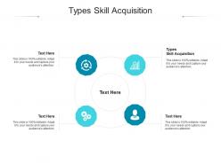 Types skill acquisition ppt powerpoint presentation infographics demonstration cpb