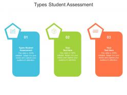 Types student assessment ppt powerpoint presentation ideas brochure cpb