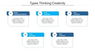 Types thinking creativity ppt powerpoint presentation summary good cpb