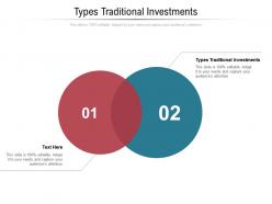 Types traditional investments ppt powerpoint presentation infographics structure cpb