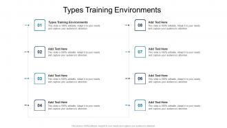 Types Training Environments In Powerpoint And Google Slides Cpb